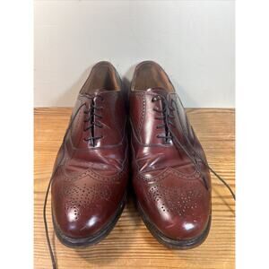 Bostonian Classics Men Dress Shoes Burgundy Leather Oxford Wingtip Size 10.5 D/B